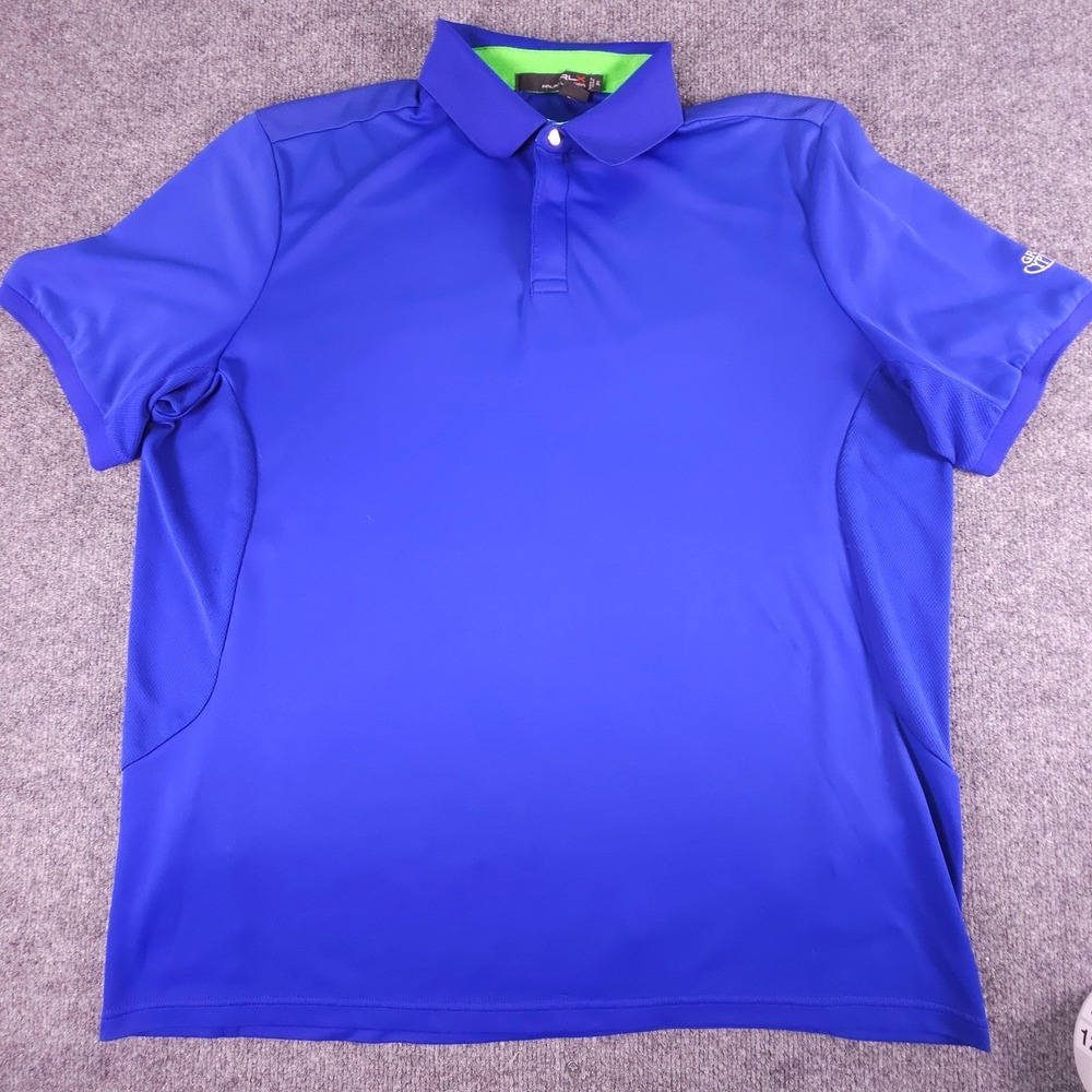 RLX Ralph Lauren Golf Shirt XL Polo Mens Blue Grand Cypress Logo PGA
